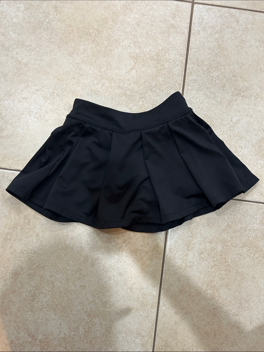Kid’s Black Pleated Skort